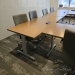 Wood Modular Rolling Nesting Training Table w/ Power